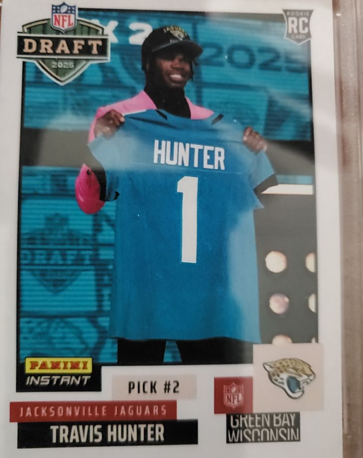 2025 Panini Instant NFL Draft Night #2 Travis Hunter — front