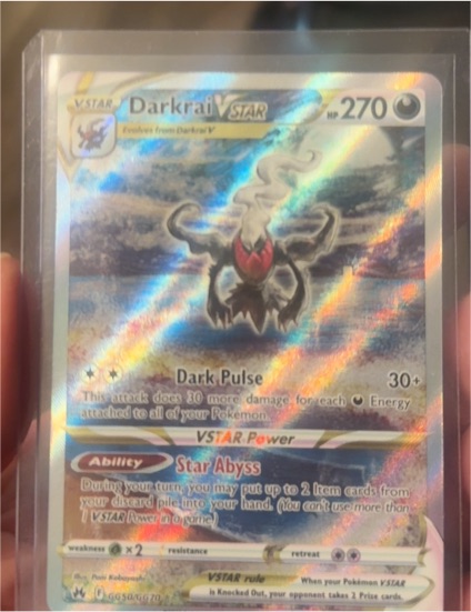 2023 Pokemon Sword & Shield Crown Zenith #GG50 Darkrai VSTAR — front