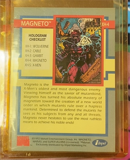 1992 Impel X-Men Series 1 #XH-4 Magneto Hologram — front