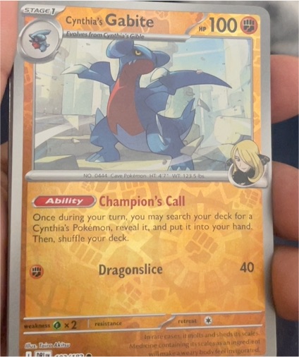 2023 Pokémon SV10: Destined Rivals #103 Cynthia's Gabite — front