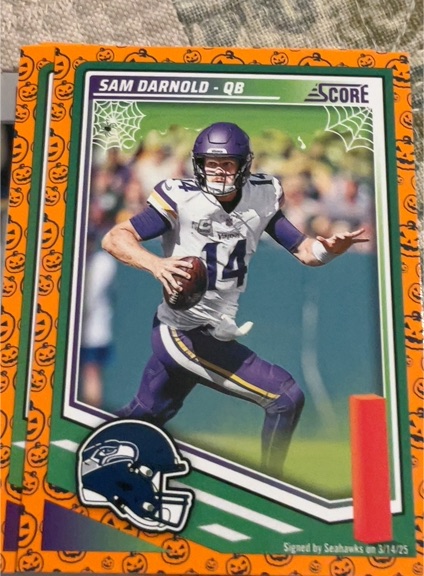 2025 Score-A-Treat #40 Sam Darnold — front