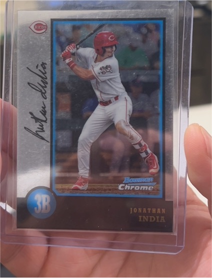 2018 Bowman Chrome Draft #98B-JI Jonathan India — front