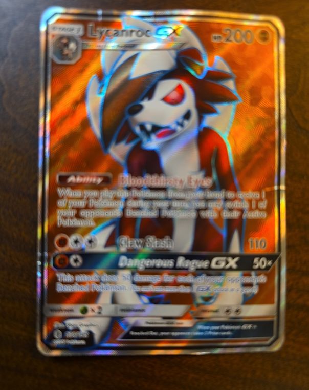 2017 Pokemon Guardians Rising #138 Lycanroc GX — front
