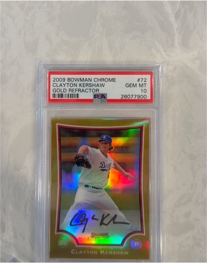 2009 Bowman Chrome #72 Clayton Kershaw — front