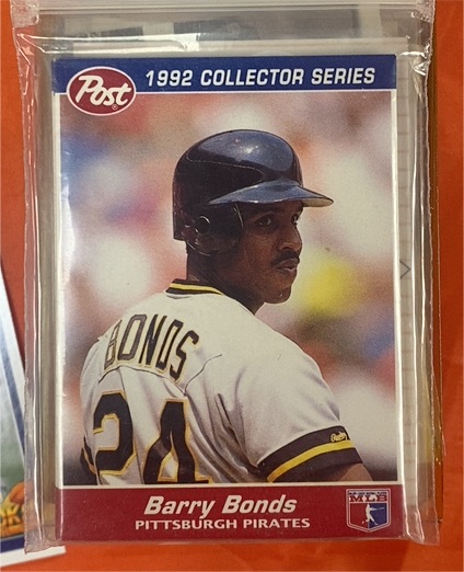 1992 Post Cereal #15 Barry Bonds — front