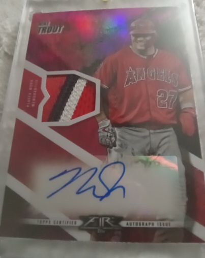 2019 Topps Fire #FAP-MT Mike Trout — front