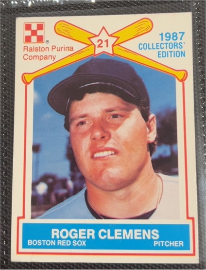 1987 Ralston Purina #21 Roger Clemens — front