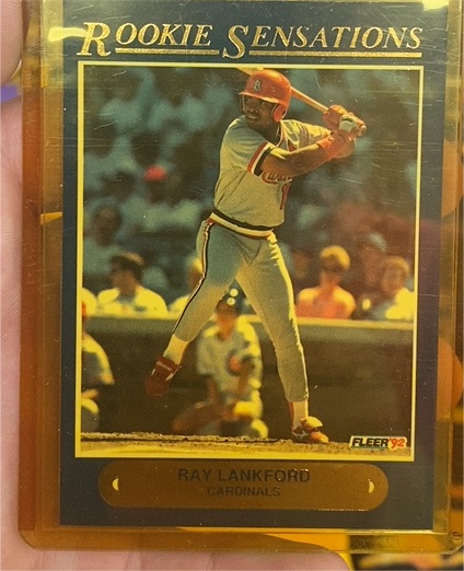1992 Fleer Rookie Sensations Ray Lankford — front