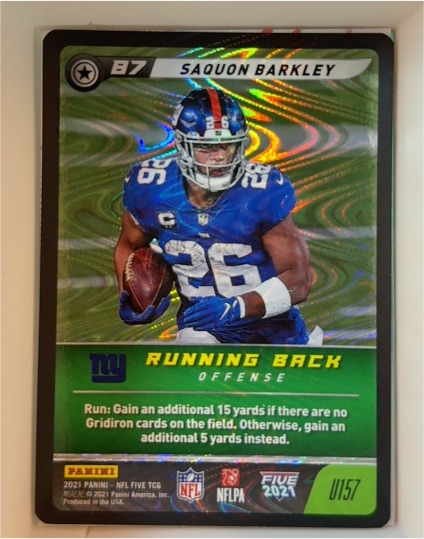 2021 Panini NFL Five #U157 Saquon Barkley — front