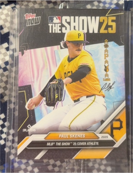 2025 Topps Now MLB The Show 25 Cover Athletes #MLBTS-PS Paul Skenes — front
