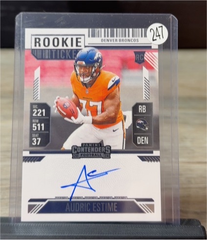2024 Panini Contenders #120 Audric Estime Rookie Ticket — front