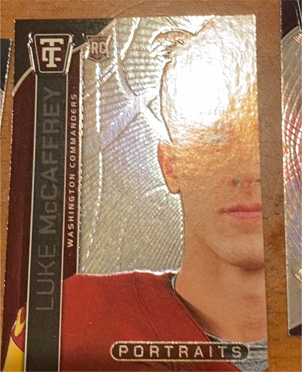 2024 Totally Certified #16 Luke McCaffrey Portraits RC — front