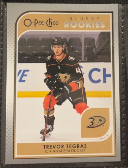 2021-22 Upper Deck O-Pee-Chee Glossy Rookies #R-8 Trevor Zegras — front