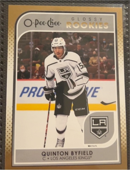 2021-22 Upper Deck O-Pee-Chee Glossy Rookies #R-9 Quinton Byfield — front