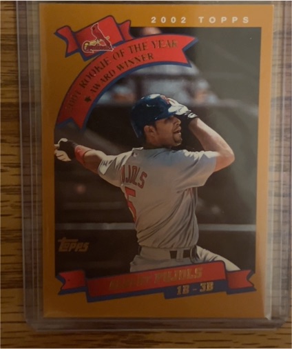 2002 Topps #719 Albert Pujols Rookie of the Year Award Winner — front