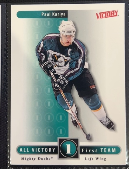 1999 Upper Deck Victory #315 Paul Kariya All Victory 1st Team Mighty Ducks — front