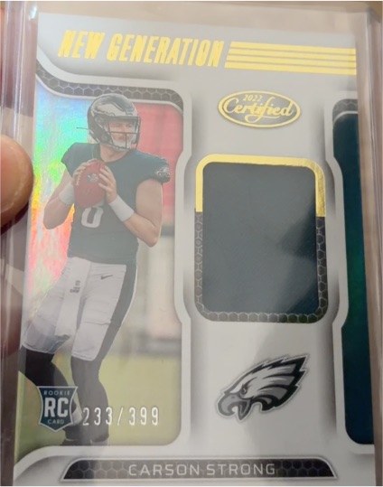 2022 Panini Certified New Generation #NGJ-42 Carson Strong — front
