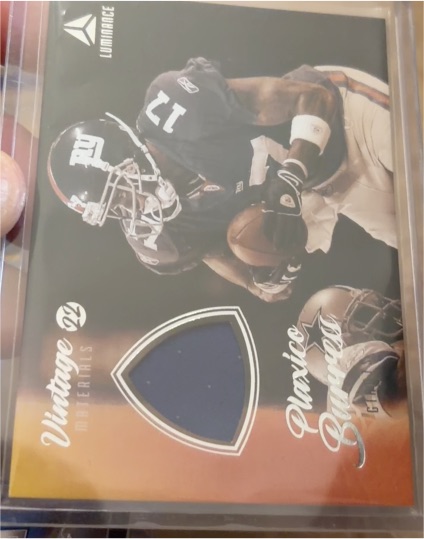 2022 Panini Luminance Vintage Materials #VM-PBU Plaxico Burress — front