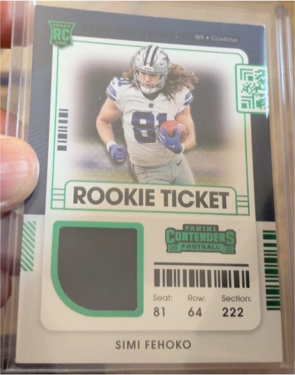 2021 Panini Contenders Rookie Ticket #RTS-KTR Simi Fehoko — front