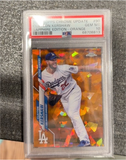 2020 Topps Chrome Update #90 Clayton Kershaw — front