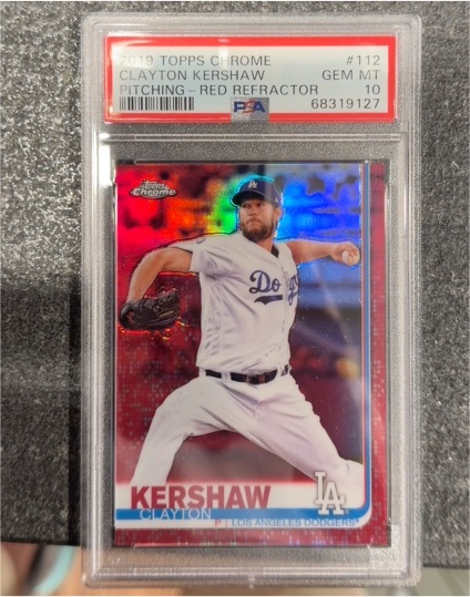 2019 Topps Chrome #112 Clayton Kershaw — front