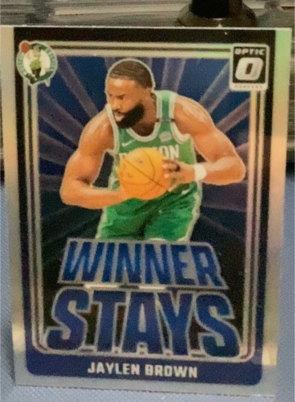 2024-25 Panini Donruss Optic #7 Jaylen Brown Winner Stays — front