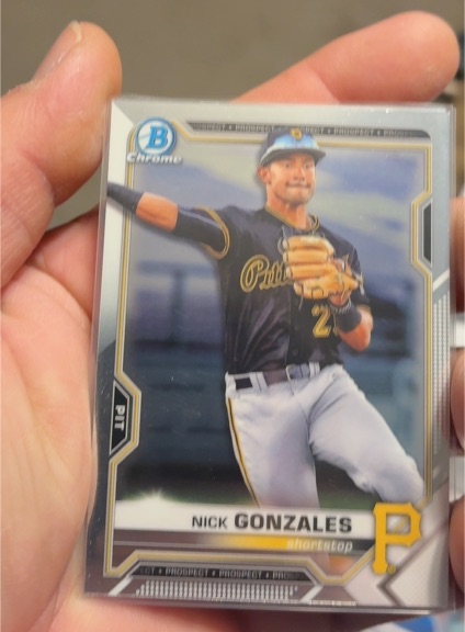 2021 Bowman Chrome #BCP-34 Nick Gonzales — front