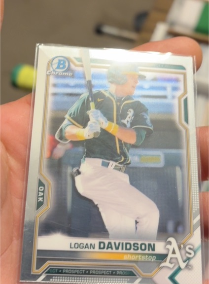2021 Bowman Chrome #BCP-115 Logan Davidson — front