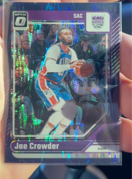 2024-25 Donruss Optic Joe Crowder Sacramento Kings — front