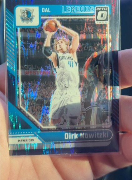 2024-25 Donruss Optic #247 Dirk Nowitzki Purple Shock Prizm Dallas Mavericks — front