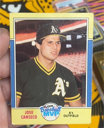 1988 Fleer Baseball MVP #3 Jose Canseco — front