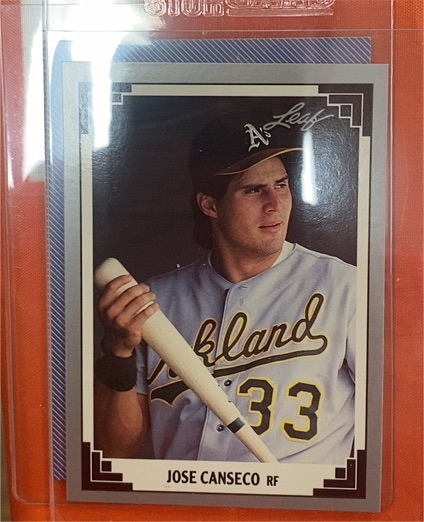 1991 Leaf #182 Jose Canseco — front