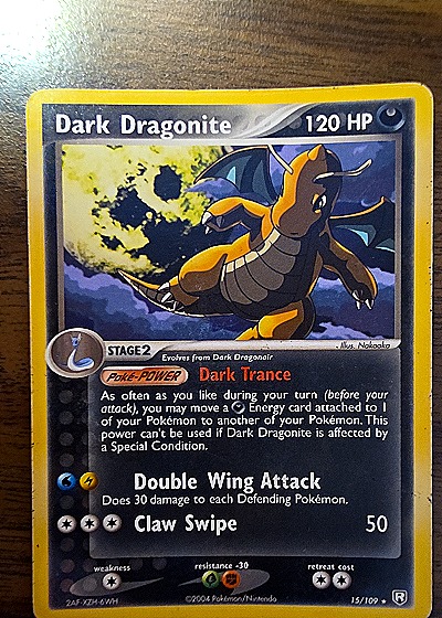 2004 Pokémon EX Team Rocket Returns #15 Dark Dragonite — front