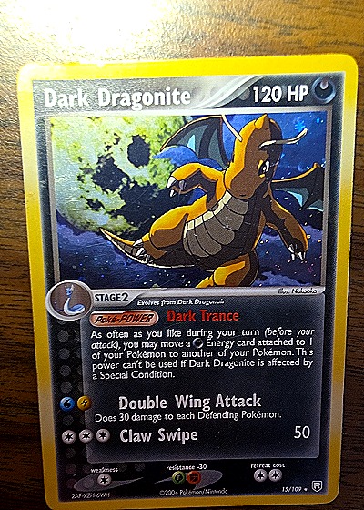 2004 Pokemon EX Team Rocket Returns #15 Dark Dragonite — front