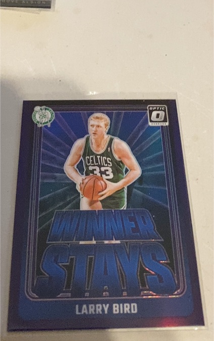 2024-25 Donruss Optic #19 Larry Bird Winner Stays Purple Prizm — front