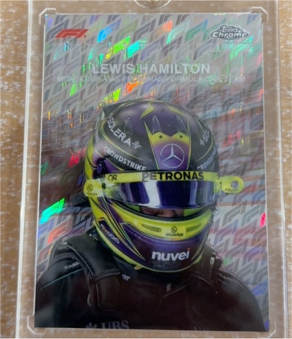 2024 Topps Chrome Formula 1 Helmet Collection #HC-6 Lewis Hamilton — front