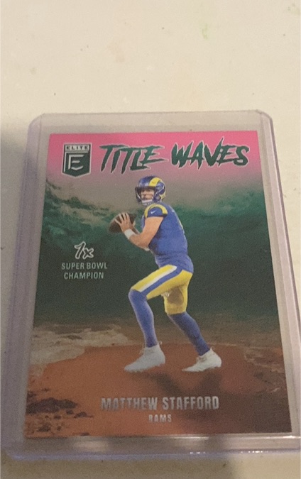 2025 Panini Donruss Elite #6 Matthew Stafford Title Waves — front
