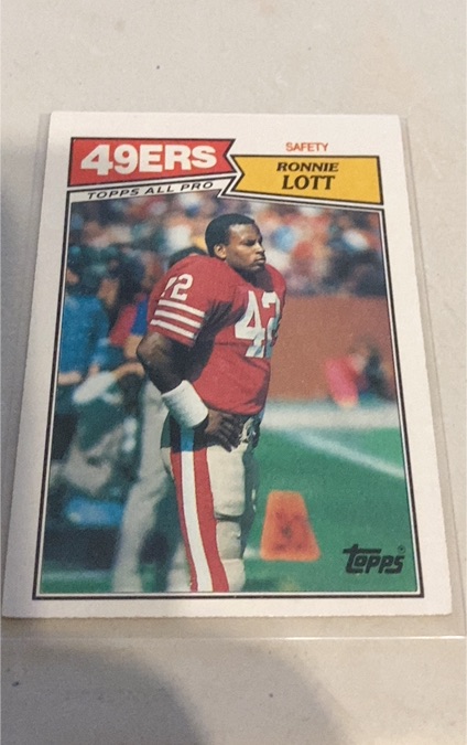 1987 Topps #123 Ronnie Lott — front