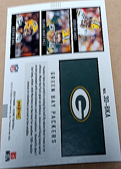 2020 Score 3D #3D-BKA Adrian Amos/Blake Martinez/Kevin King Green Bay Packers — back