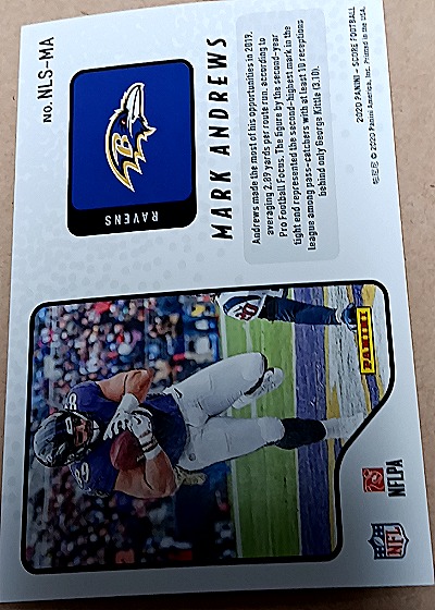 2020 Panini Score Next Level #NLS-MA Mark Andrews — back