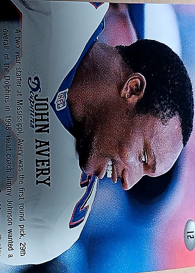 1998 Playoff Momentum #12 John Avery — back