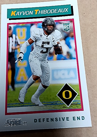 2022 Panini Score 1992 Throwback #TB7 Kayvon Thibodeaux — front