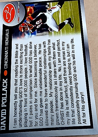 2006 Play Like The Pros Empower Foundation #EP-1 David Pollack — back