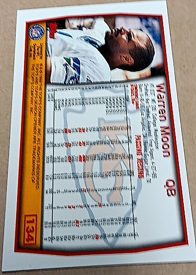 1999 Topps #14 Warren Moon Kansas City Chiefs — back