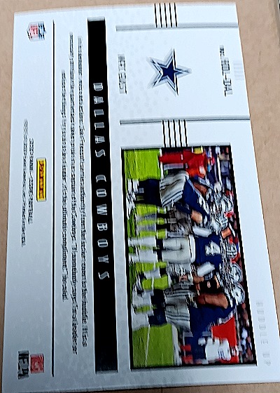 2020 Panini Score #HDL-DAL Dallas Cowboys Huddle Up — back