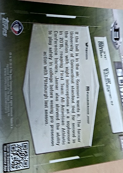 2019 Topps AAF #CB Damar Summers — back