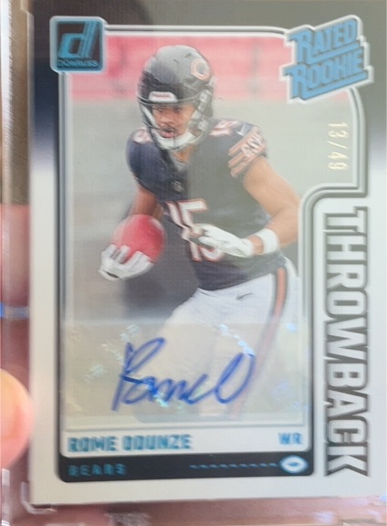 2024 Panini Donruss Rated Rookies Throwbacks #7 Rome Odunze — front