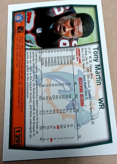1999 Topps Season Opener #129 Tony Martin — back