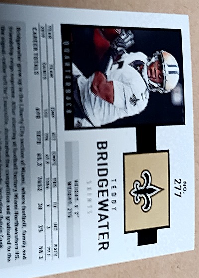 2020 Score #277 Teddy Bridgewater — back