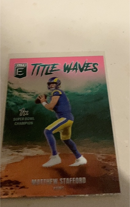 2025 Panini Donruss Elite #6 Matthew Stafford Title Waves — front